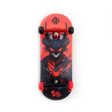 34 x 96 mm Wood Fingerboard Complete Set-Up, Pre Assembled, 5-Layers Wood, Pro Trucks with Lock Nuts, CNC Bearing Wheels, Real Wear Graphics, Lasered Foam Grip Tape, Cyber Daemon