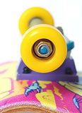 34 x 96 mm Wood Fingerboard Complete Set-Up, Pre Assembled, 5-Layers Wood, Pro Trucks with Lock Nuts, CNC Bearing Wheels, Real Wear Graphics, Lasered Foam Grip Tape, Sunset Raptor