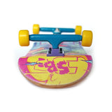 34 x 96 mm Wood Fingerboard Complete Set-Up, Pre Assembled, 5-Layers Wood, Pro Trucks with Lock Nuts, CNC Bearing Wheels, Real Wear Graphics, Lasered Foam Grip Tape, Sunset Raptor