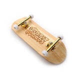 36mm Fingerboard Complete Wood Pro Set-Up (Pre-Assembled, Handcrafted 5-Layers), 36 mm Pro Trucks, CNC Bearing Wheels, Lasered Foam Grip Tape (Lasered Deck Size: 36 x 96 mm), Bamboo Wood'