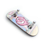 LIMITED EDITION 34 mm x 96 mm Pro Fingerboard Set-Up (Complete) | Real Wood Deck | Pro Trucks with Lock Nuts and Pro Bushings | Polyurethane Pro Wheels with Bearings | Pink Slimeball