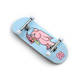 SPITBOARDS 34 mm x 96 mm Pro Fingerboard Set-Up (Complete) | Real Wood Deck | Pro Trucks with Lock Nuts and Pro Bushings | Polyurethane Pro Wheels with Bearings | Pig Flue