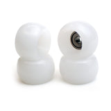 Fingerboard BOWL Wheels with Real Ball Bearings, Professional CNC Polyurethan Quality - White