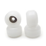 Fingerboard STREET Wheels with Real Ball Bearings, Professional CNC Polyurethan Quality - White