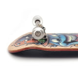 32 x 96 mm Fingerboard Complete Wood Set-Up Assembled, 5-Layers, Silver Trucks with Bushings and Nuts, Transparent CNC Bearing Wheels, Lasered Foam Grip Tape Mad Hatter  SPITBOARDS   