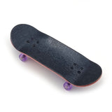 32 x 96 mm Fingerboard Complete Wood Set-Up Assembled, 5-Layers, Silver Trucks with Bushings and Nuts, CNC Bearing Wheels in Transparent-Purple, Lasered Foam Grip Tape Purple T-Rex  SPITBOARDS   