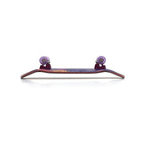 32 x 96 mm Fingerboard Complete Wood Set-Up Assembled, 5-Layers, Silver Trucks with Bushings and Nuts, CNC Bearing Wheels in Transparent-Purple, Lasered Foam Grip Tape Purple T-Rex  SPITBOARDS   