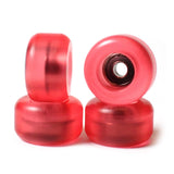 Fingerboard bearing wheels, CNC polyurethane, set of 4 wheels, finger skate wheels, wheels 16 Colors  SPITBOARDS Transparent Red  