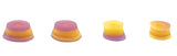 Fingerboard Bushings Duro Swirl - Various Colors - 78A - Pack of 4 Finger Shoe SPITBOARDS Yellow-Brown Swirl  