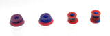 Fingerboard Bushings Duro Swirl - Various Colors - 78A - Pack of 4 Finger Shoe SPITBOARDS Blue-Red Swirl  