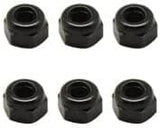 Fingerboard Lock Nuts for Professional Complete Fingerboards Nylon Insert First aid Fingerboard Tuning Self Locking System Spare Parts 6pcs  SPITBOARDS Black  