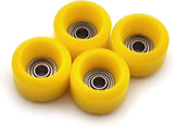 Fingerboard Pro Wheels with Real Ball Bearings, Professional CNC Polyurethane Quality, Street Wheels Shape 6 Colors  SPITBOARDS Yellow  