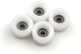 Fingerboard Pro Wheels with Real Ball Bearings, Professional CNC Polyurethane Quality, Street Wheels Shape 6 Colors  SPITBOARDS White  