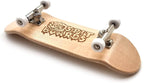 32 mm Fingerboard Complete Real Wood Set-Up (Pre-Assembled, 5-Layers), Trucks with Lock Nuts, Bearing Wheels, Foam Grip Tape | Maplewood Classic (deck: maple wood | trucks: silver | wheels: white) 32 mm Fingerboard SPITBOARDS   