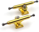 34 mm Fingerboard Pro Trucks by, Real Lock Nuts, Rubber O-Ring Urethane Bushings, Optimised Hanger, Width 34 mm, for Fingerboard Tuning and Assembling 10 Colors  SPITBOARDS Gold  