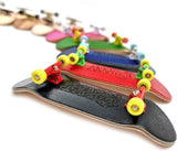 32 mm Fingerboard Complete Real Wood Set-Up (Pre-Assembled, 5-Layers), Trucks with Lock Nuts, Bearing Wheels, Foam Grip Tape, (Deck: Pink, Trucks: White, Wheels: Transparent)  SPITBOARDS   