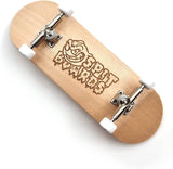 32 mm Fingerboard Complete Real Wood Set-Up (Pre-Assembled, 5-Layers), Trucks with Lock Nuts, Bearing Wheels, Foam Grip Tape | Maplewood Classic (deck: maple wood | trucks: silver | wheels: white) 32 mm Fingerboard SPITBOARDS   