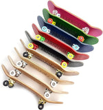 32 mm Fingerboard Complete Real Wood Set-Up (Pre-Assembled, 5-Layers), Trucks with Lock Nuts, Bearing Wheels, Foam Grip Tape, (Deck: Bamboo Wood, Trucks: Silver, Wheels: White)  SPITBOARDS   